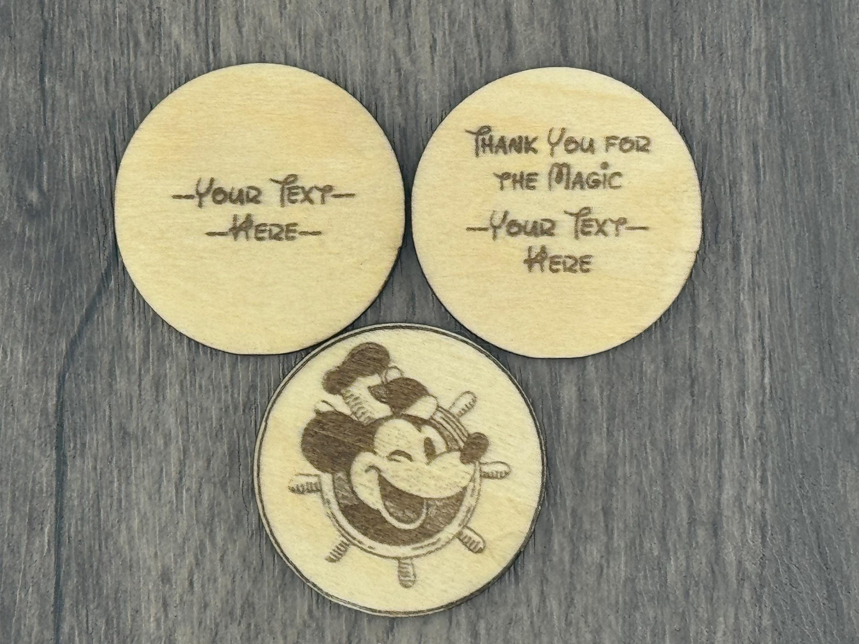 Personalized Steamboat Willy Wooden Token – Cast Member Appreciation Gift