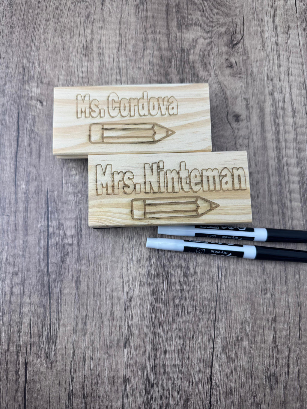 Personalized Wooden Whiteboard Eraser Teacher Gift