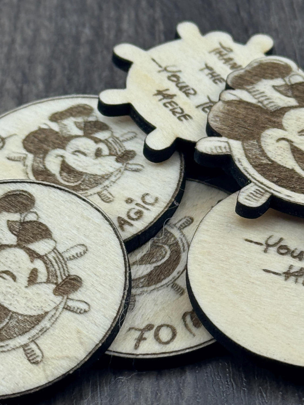 Personalized Steamboat Willy Wooden Token – Cast Member Appreciation Gift