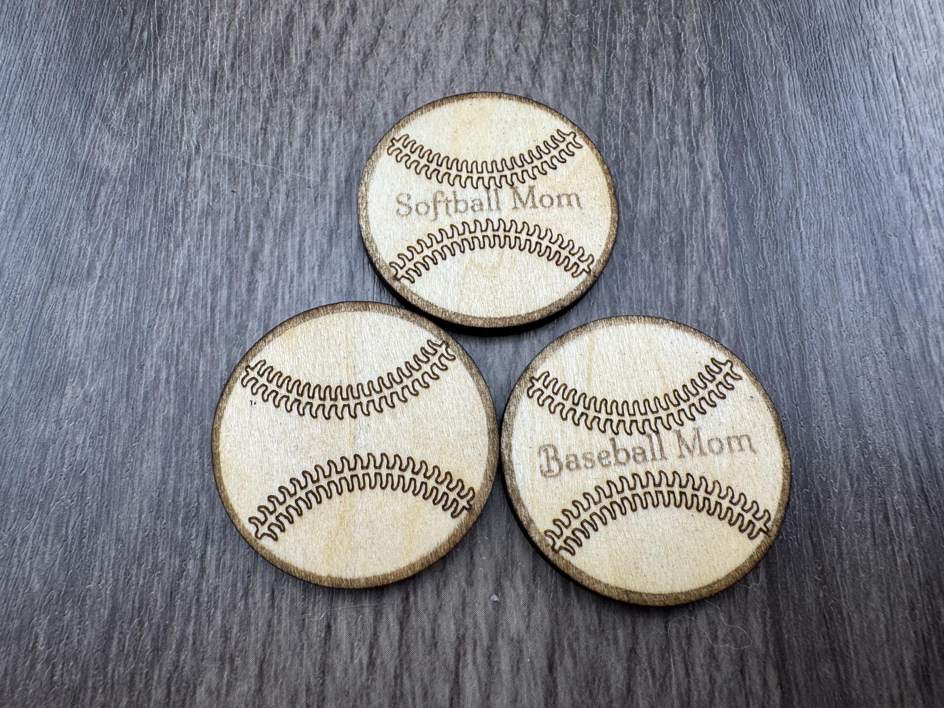 Wooden Sports Magnets – Personalized or Blank (1.5”)