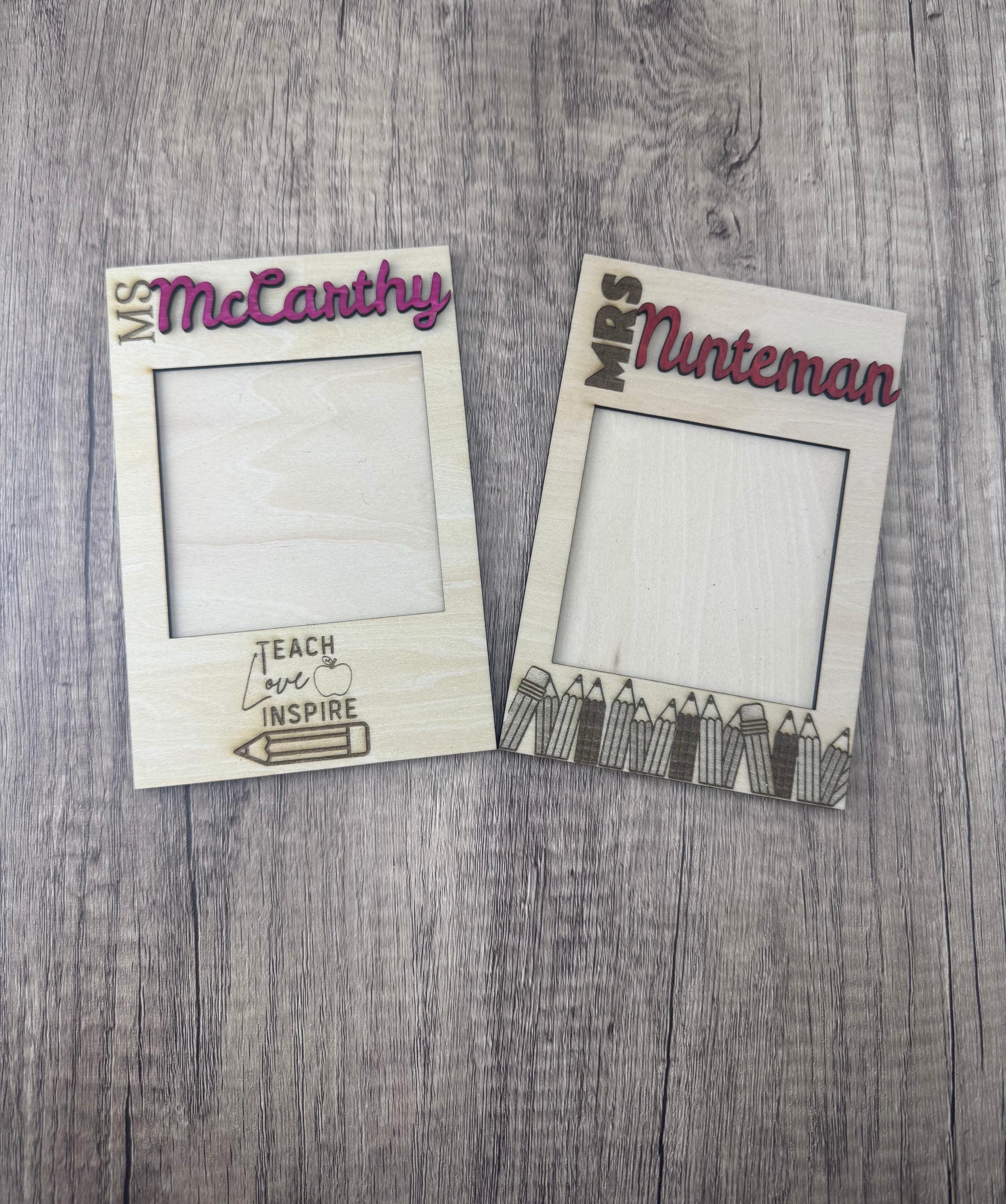 Personalized Post it Note Holder Custom Teacher Gift  Desk Organizer
