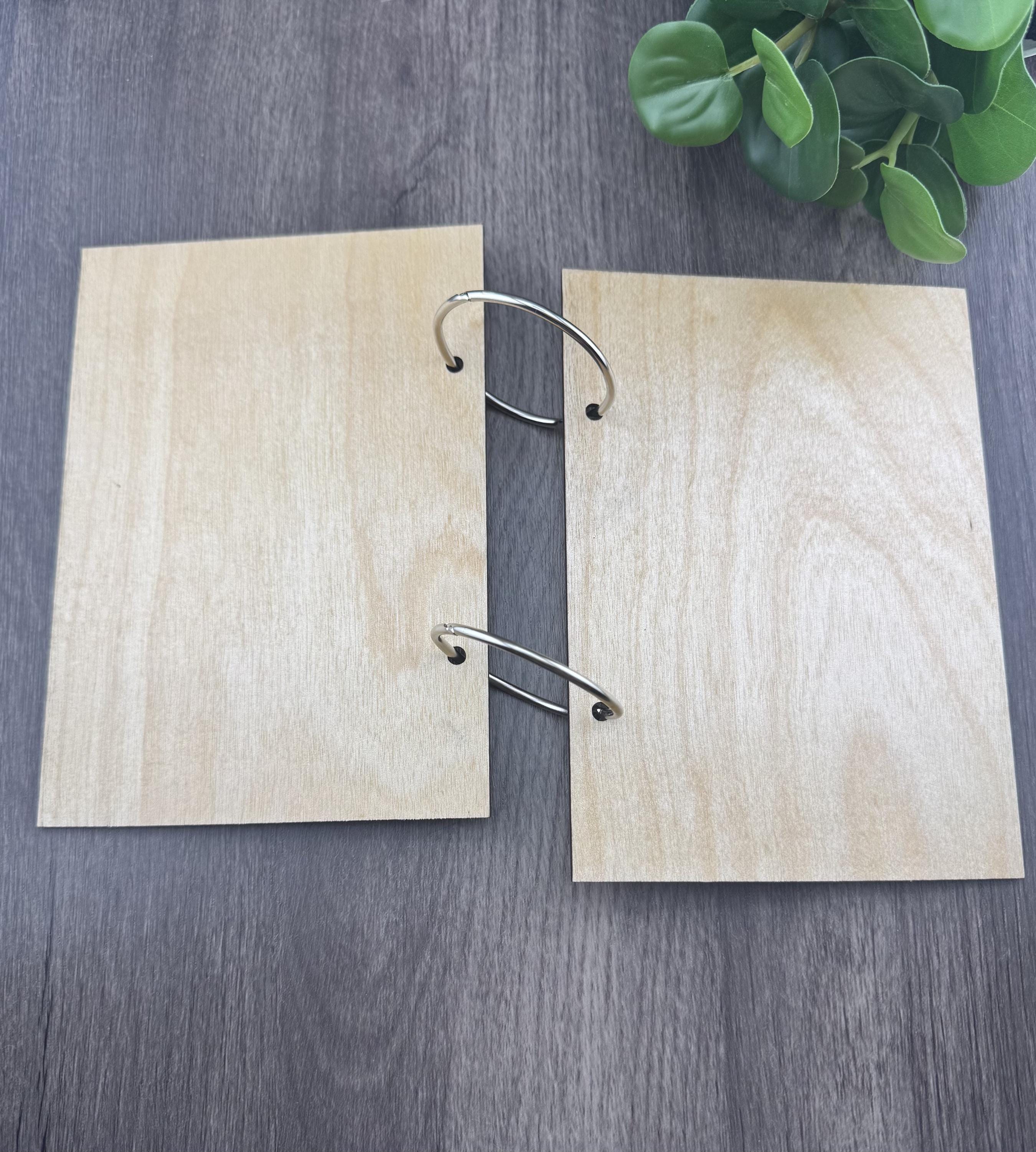 Personalized Wooden Wedding Card Holder Book, 5x7 Keepsake Organizer