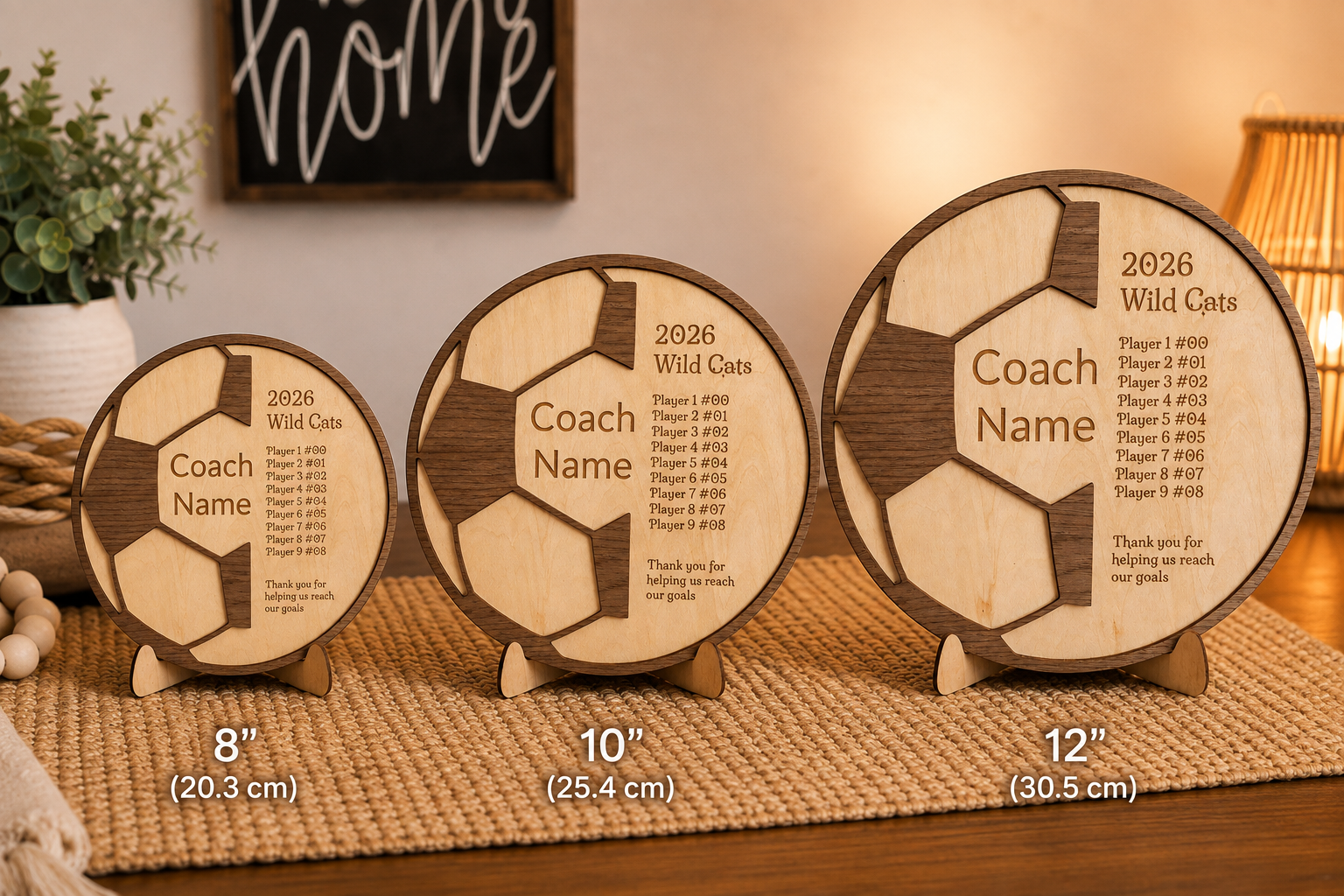 Personalized Soccer Team Plaque | Custom Coach Gift, Player Roster Keepsake