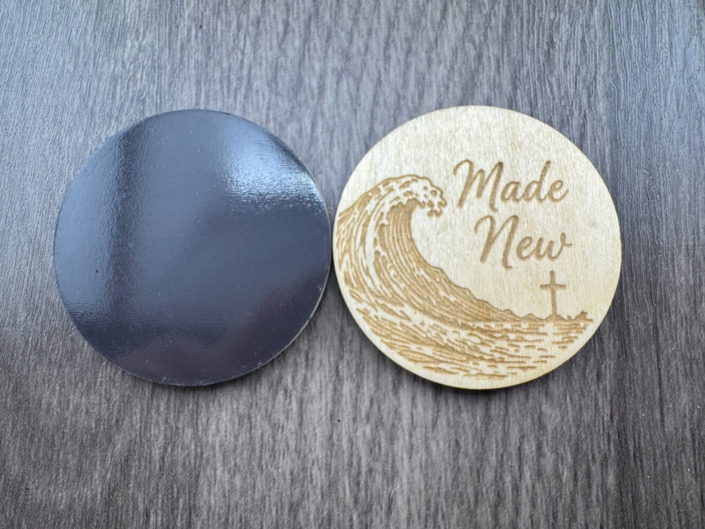 Ebb & Flow Christian Wooden Magnets | Faith-Inspired Coastal Magnets