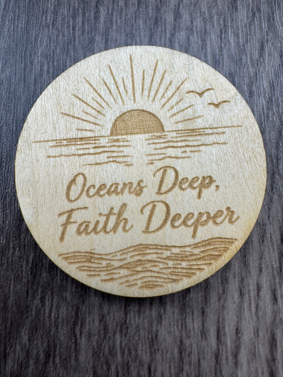 Ebb & Flow Christian Wooden Magnets | Faith-Inspired Coastal Magnets