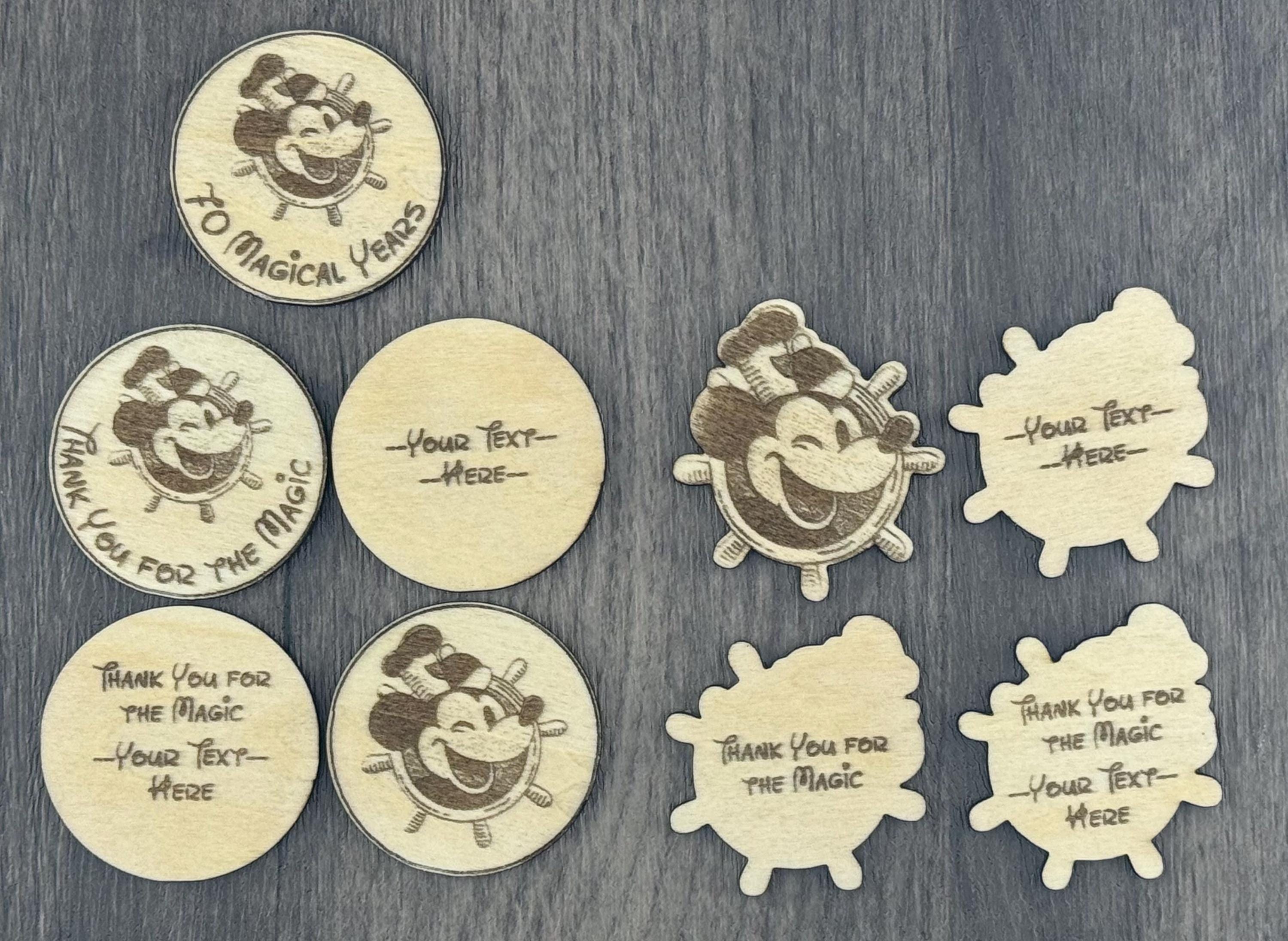 Personalized Steamboat Willy Wooden Token – Cast Member Appreciation Gift
