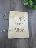 Personalized Wooden Wedding Card Holder Book, 5x7 Keepsake Organizer