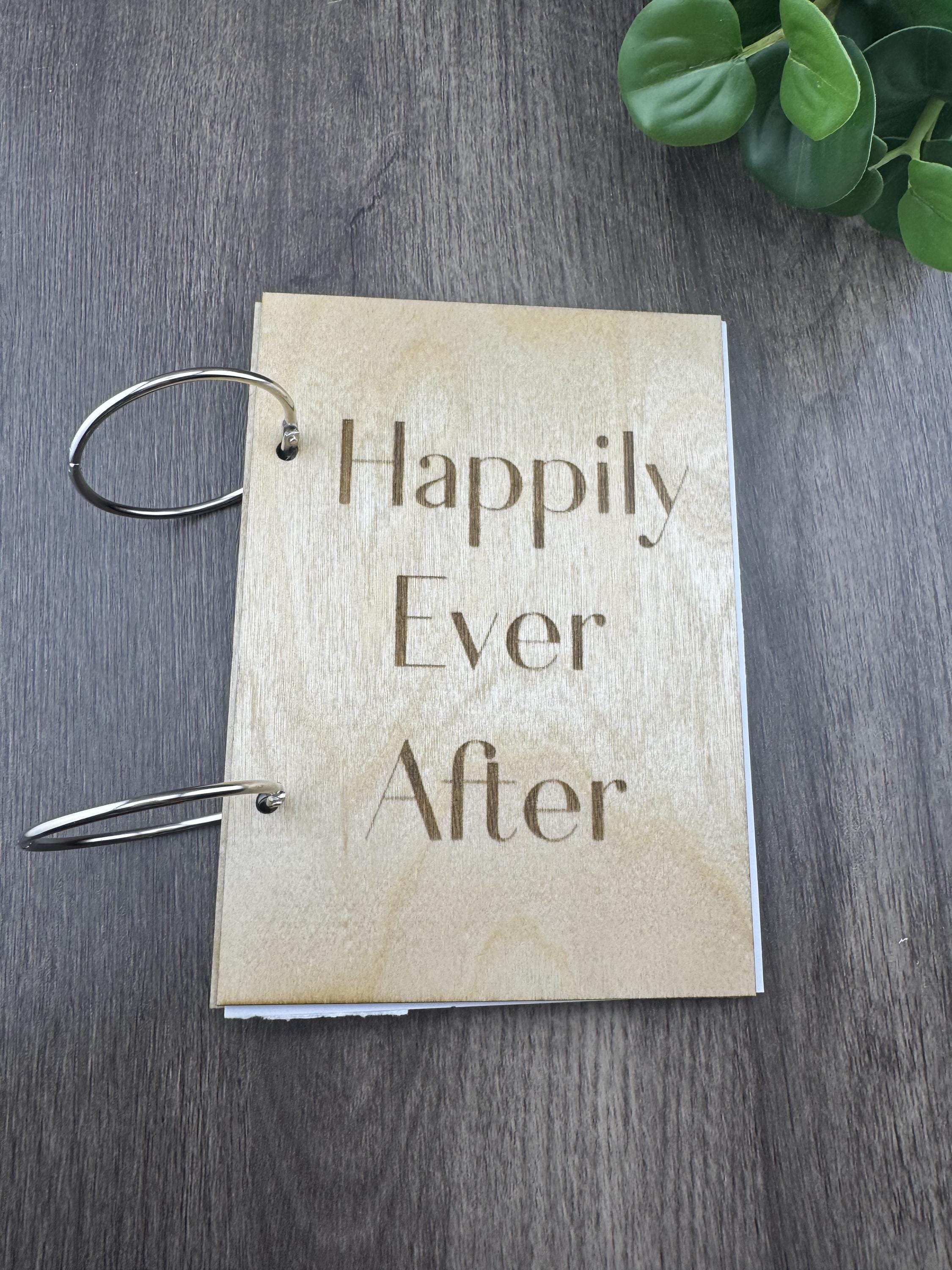 Personalized Wooden Wedding Card Holder Book, 5x7 Keepsake Organizer