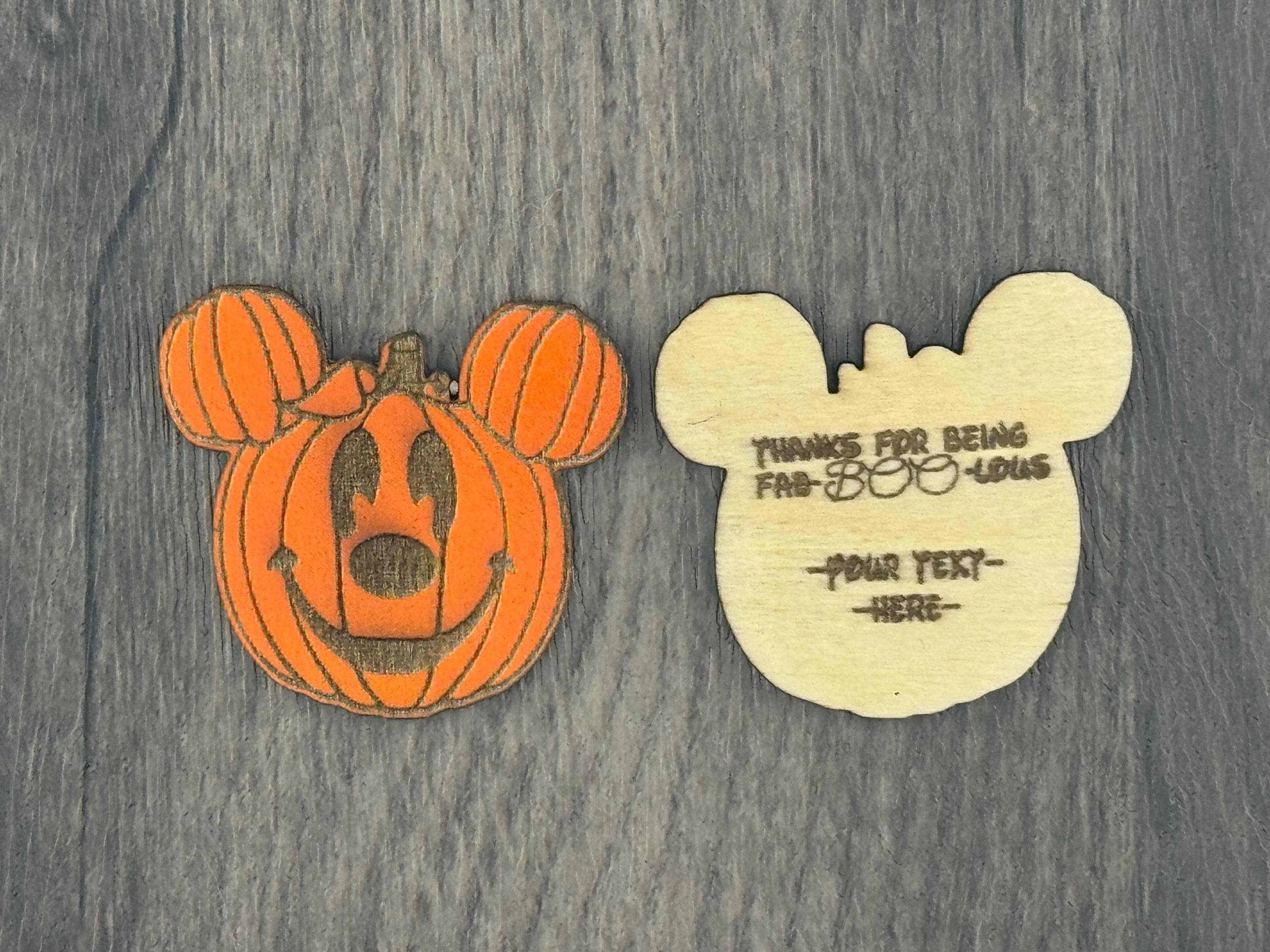 Halloween Cast Member Tokens – Pumpkin Mouse Appreciation Coins, Bass Wood Appreciation Gift