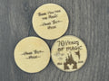 Disneyland 70th Anniversary Cast Member Tokens – Laser Engraved Wood Appreciation Coins