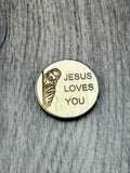 Laser Engraved Wood Christian Magnets | Jesus Loves You, Did You Pray?, I Saw That