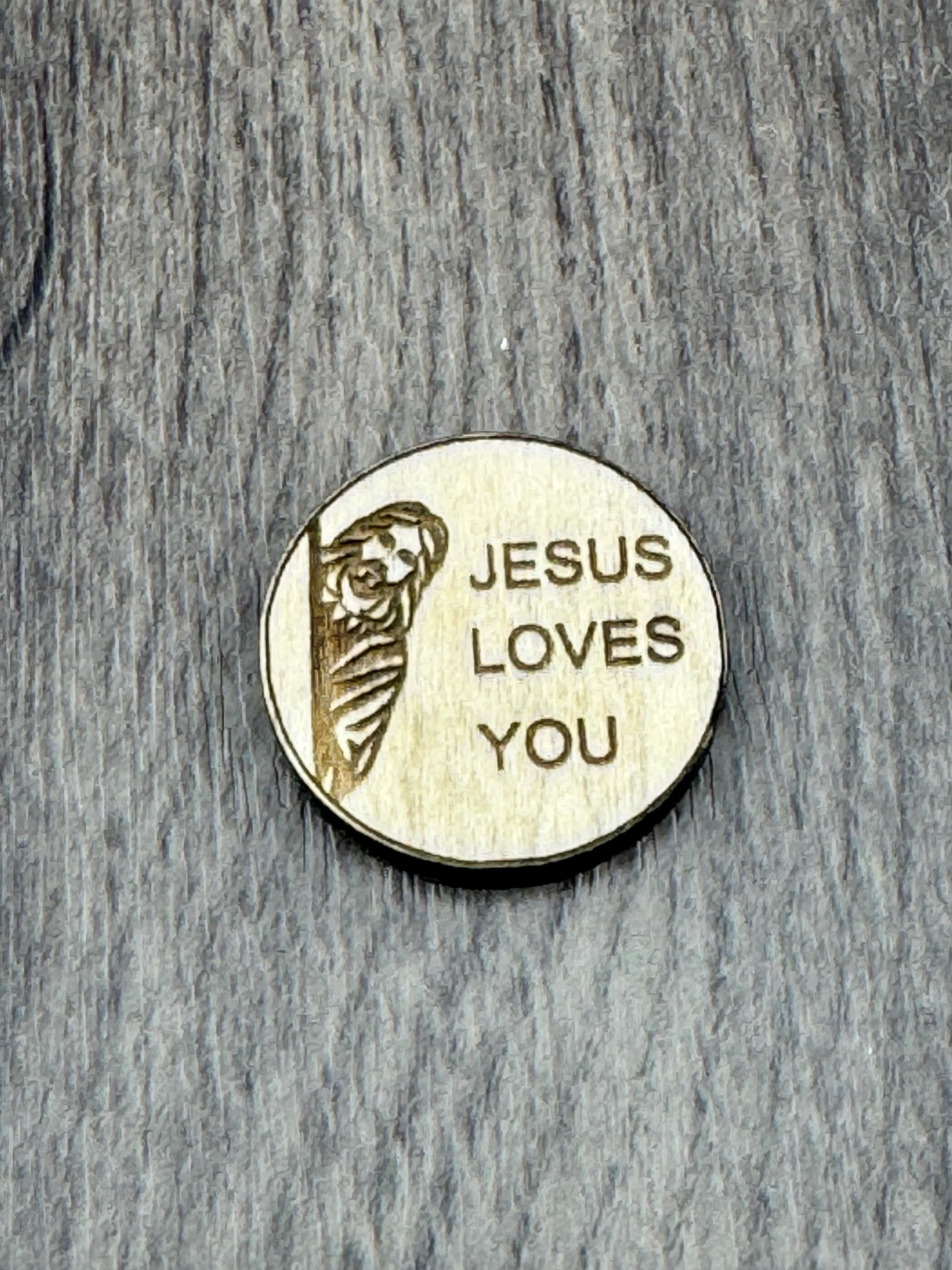 Laser Engraved Wood Christian Magnets | Jesus Loves You, Did You Pray?, I Saw That