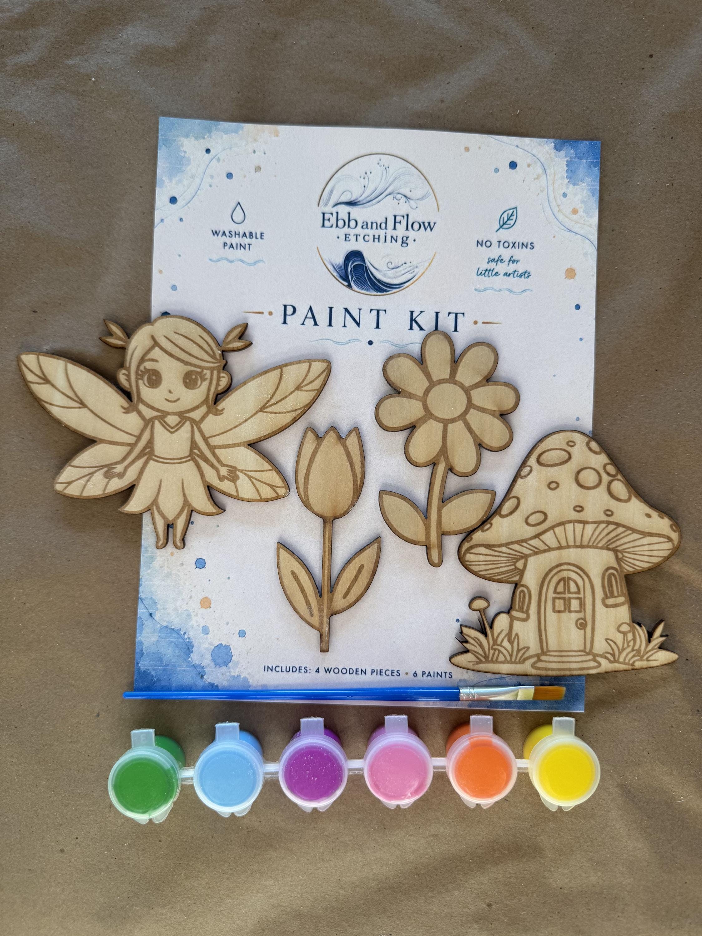 Fairy Garden Paint Kit DIY Kids Craft Set Fairy Birthday Favor