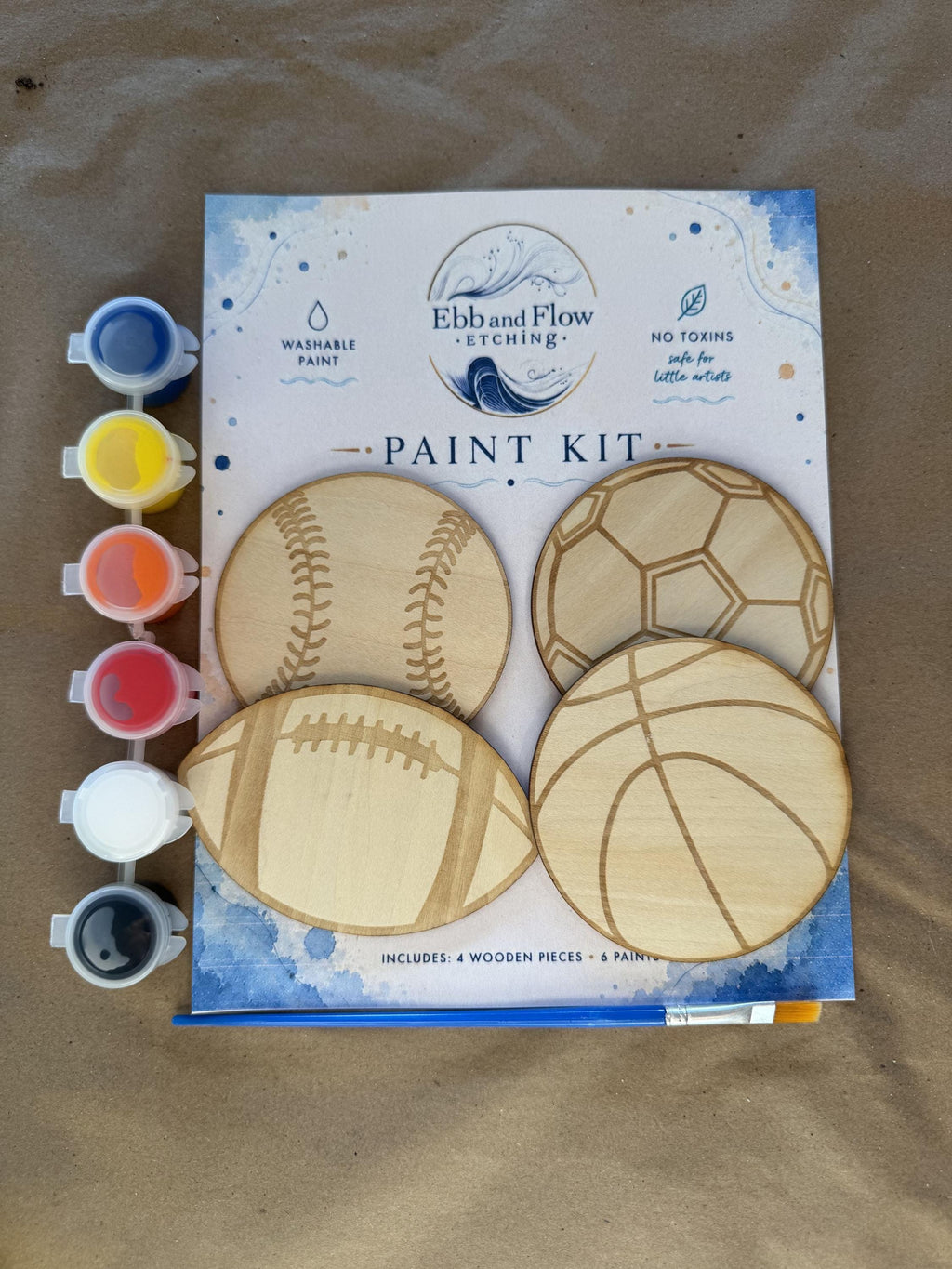 Sports Paint Kits DIY Craft Set Sports Birthday Party Favor