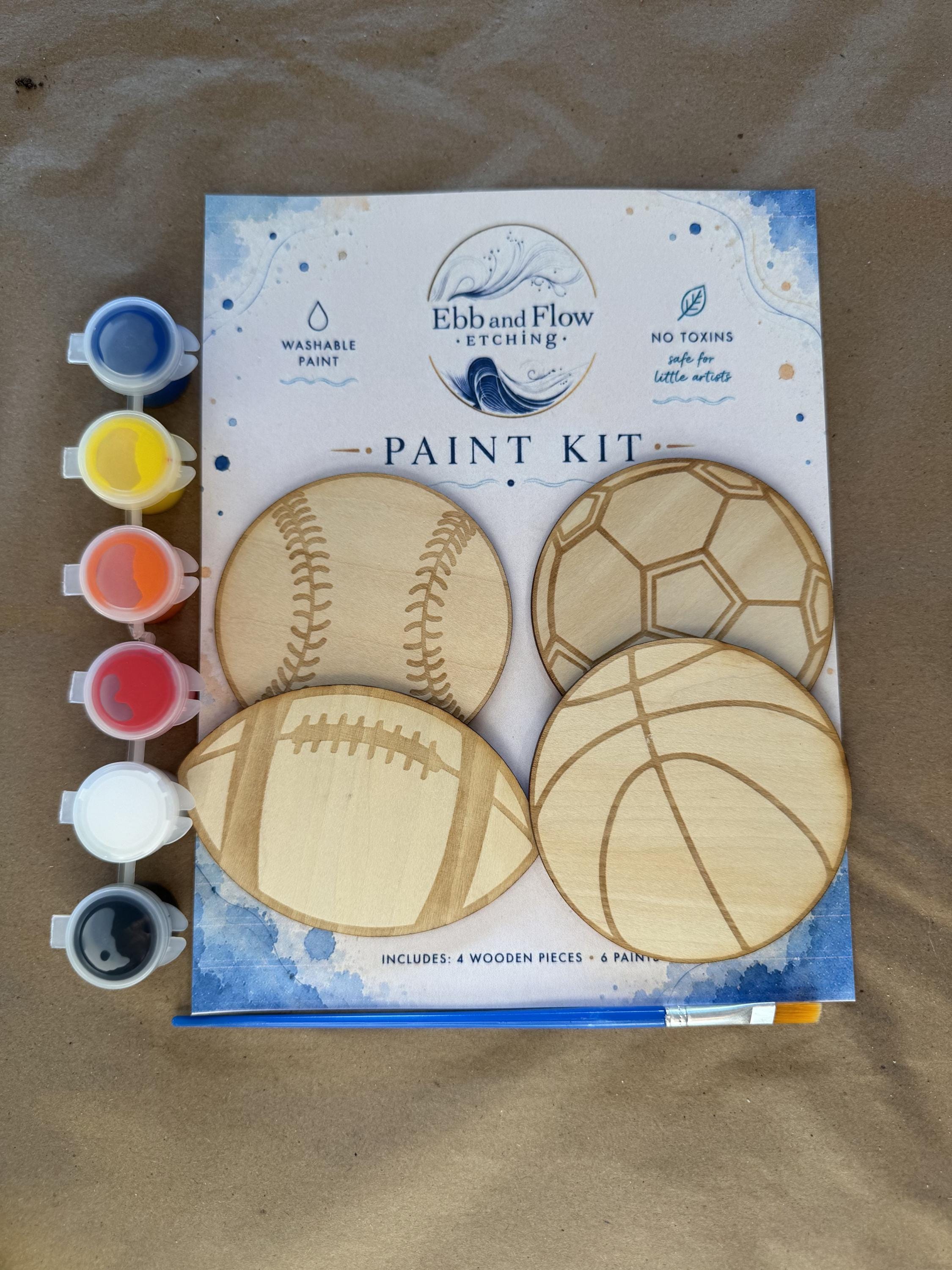 Sports Paint Kits DIY Craft Set Sports Birthday Party Favor