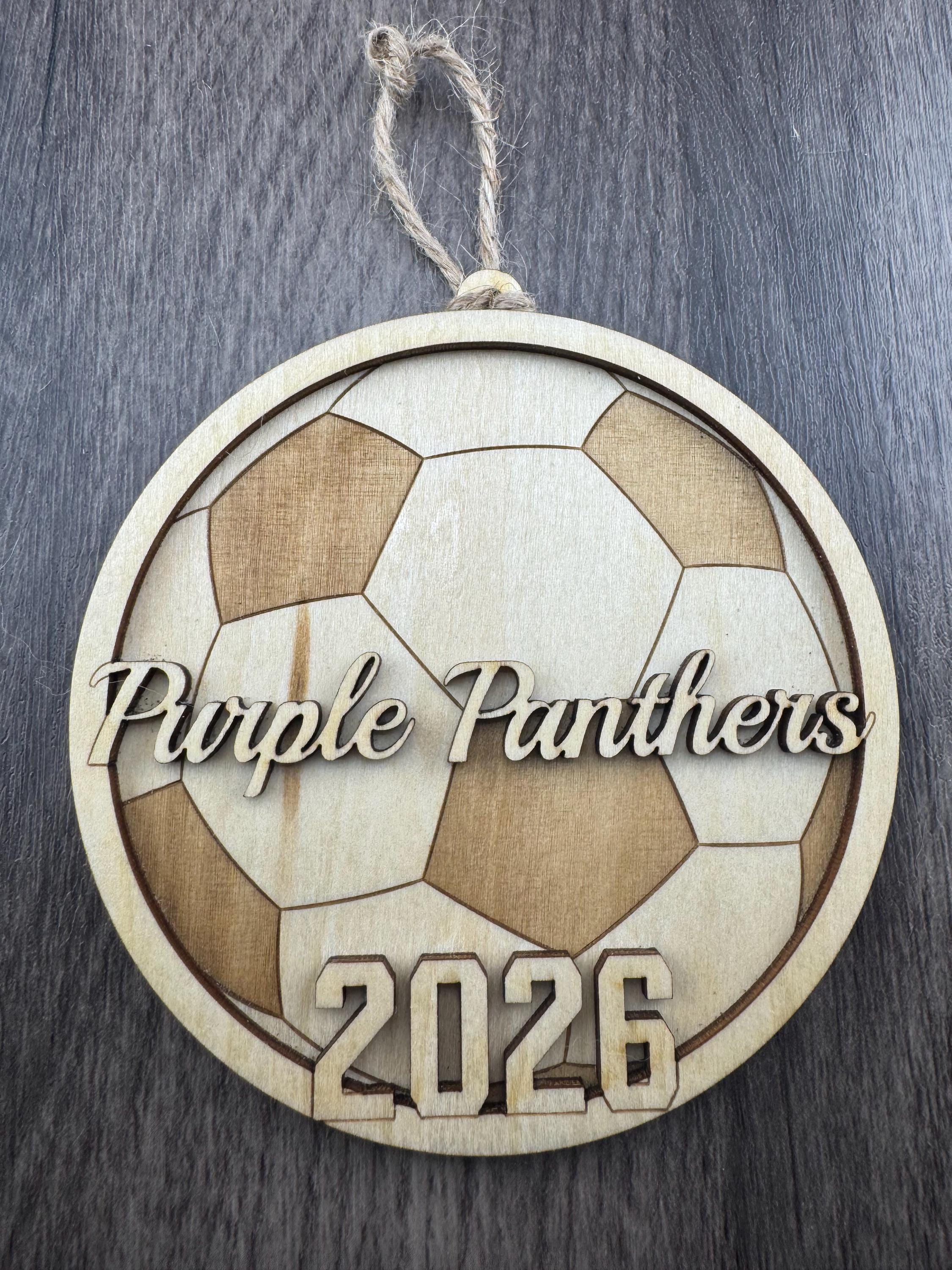 Personalized Soccer Ornament, Player & Coach Gift, Wooden Christmas Ornament, Team Gift 2026