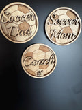 Personalized Wooden Soccer Magnet | Soccer Dad, Soccer Mom, #1 Coach