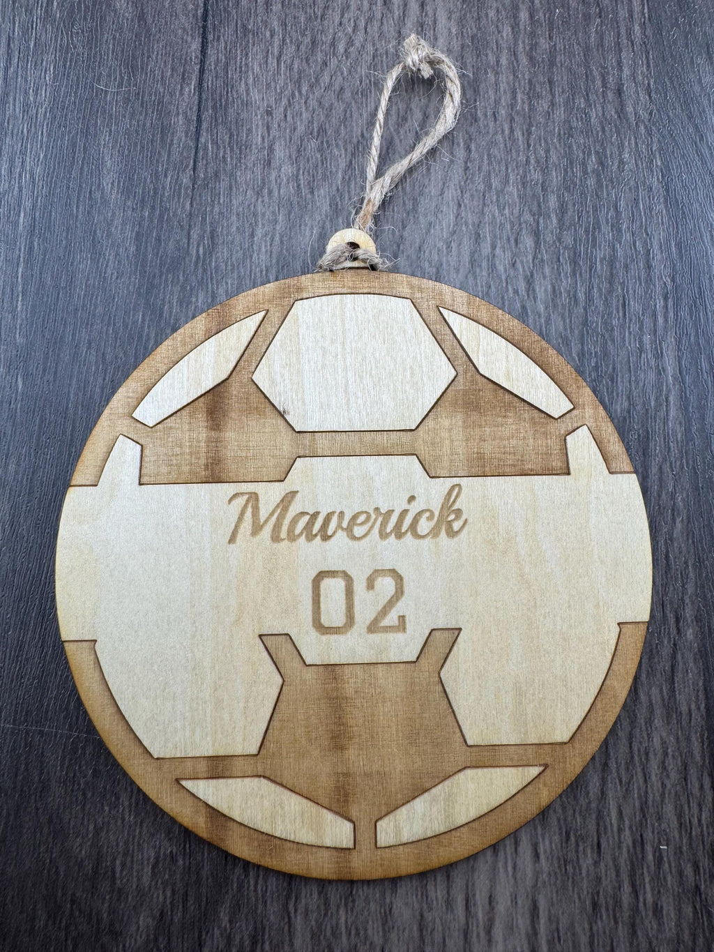 Personalized Soccer Ornament, Player & Coach Gift, Wooden Christmas Ornament, Team Gift 2026