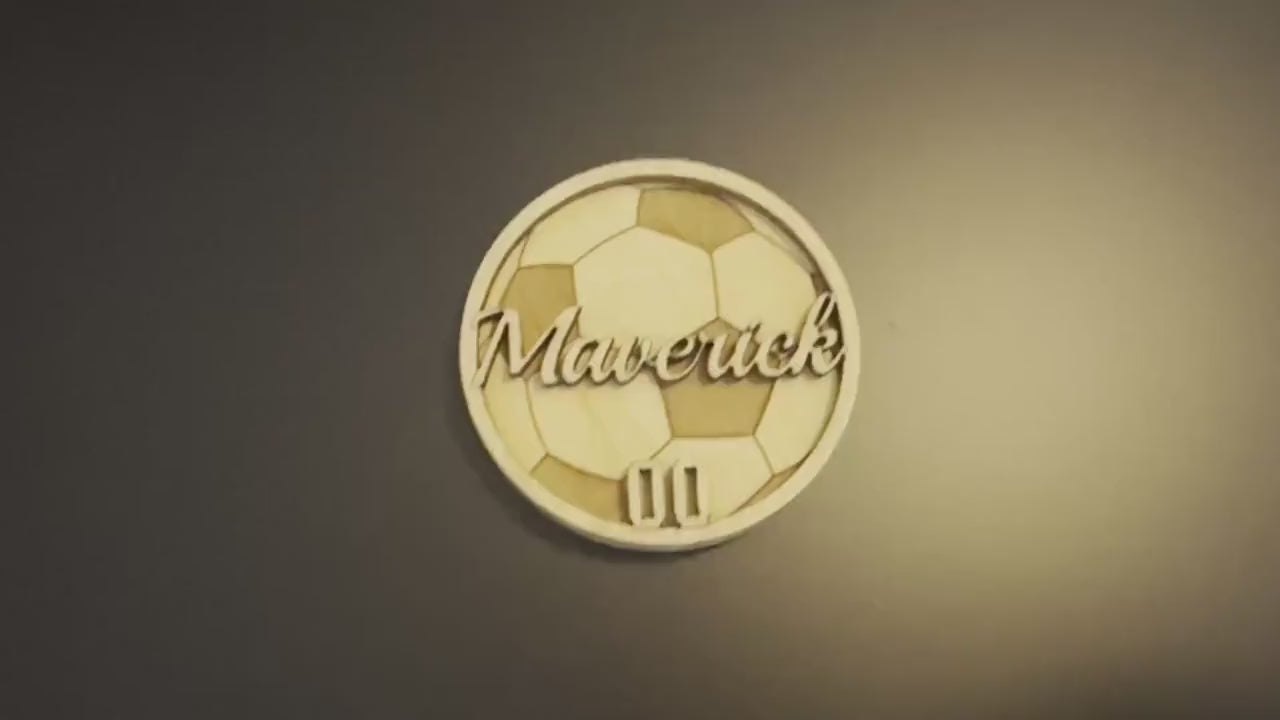 Personalized Wooden Soccer Magnet | Soccer Dad, Soccer Mom, #1 Coach