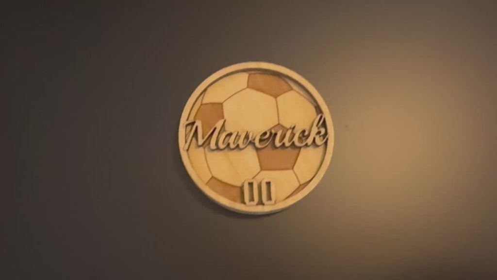 Personalized Soccer Magnet | Custom Player Name & Number 2 Inch Soccer Gift